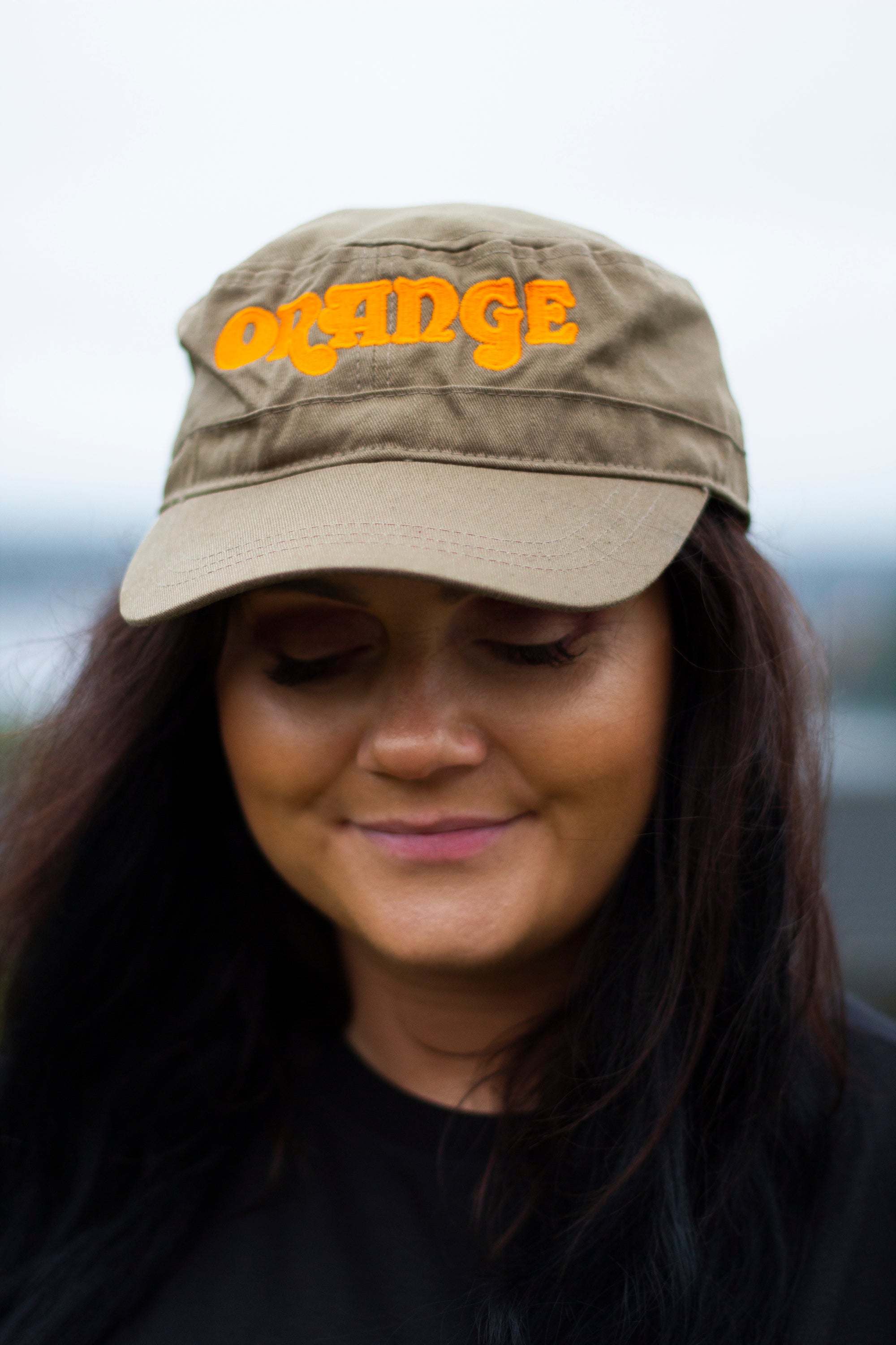 Cap with Orange Logo
